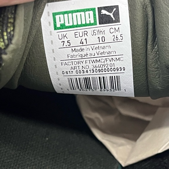 PUMA Basket Platform VR Olive Night Women’s size 10 - Picture 6 of 8